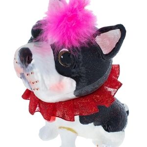 Creative Collection Glass Christmas Ornament, Boston Terrier